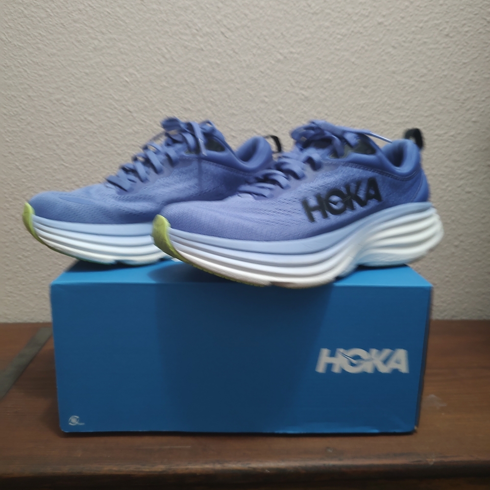 HOKA Running Shoes in Periwinkle Blue with White Sole